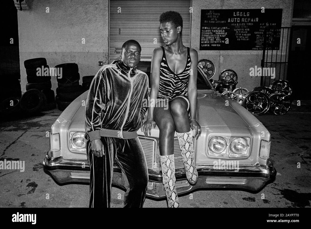 Queen & Slim is a 2019 American romantic crime drama film directed by Melina Matsoukas (in her feature directorial debut) and written by Lena Waithe, from a story by James Frey and Waithe.   This photograph is for editorial use only and is the copyright of the film company and/or the photographer assigned by the film or production company and can only be reproduced by publications in conjunction with the promotion of the above Film. A Mandatory Credit to the film company is required. The Photographer should also be credited when known. Stock Photo