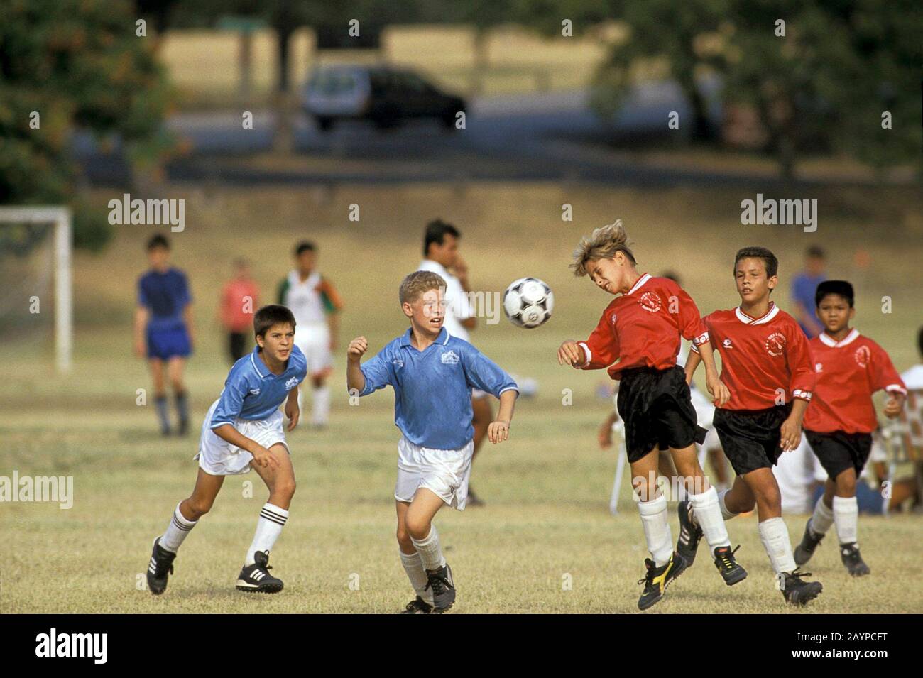 Austin, Texas Preteen boys participate in Youth International Soccer