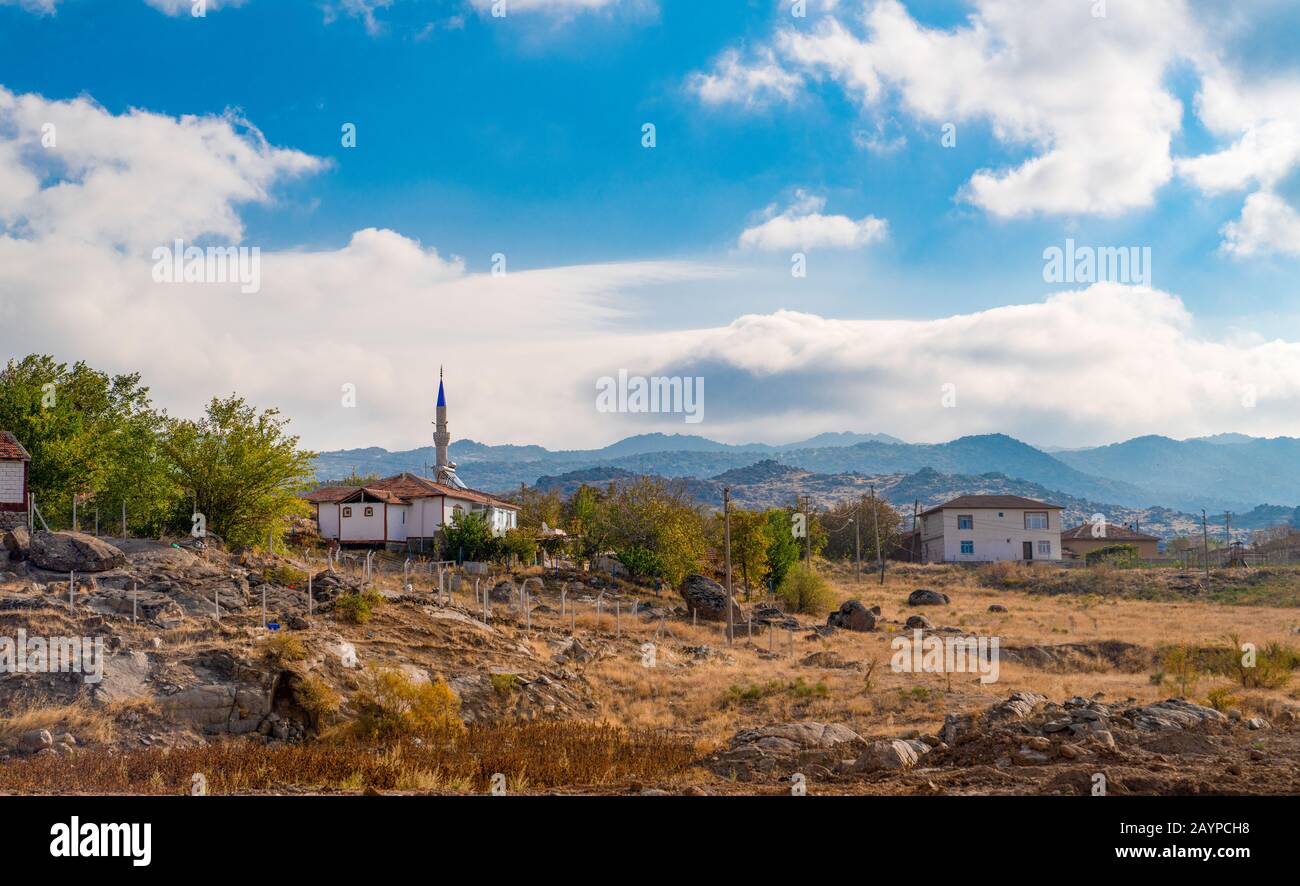 Kopru koy (Village), Keskin, Kirikkale, Anatolian village Koprukoy near Kizilirmak Stock Photo