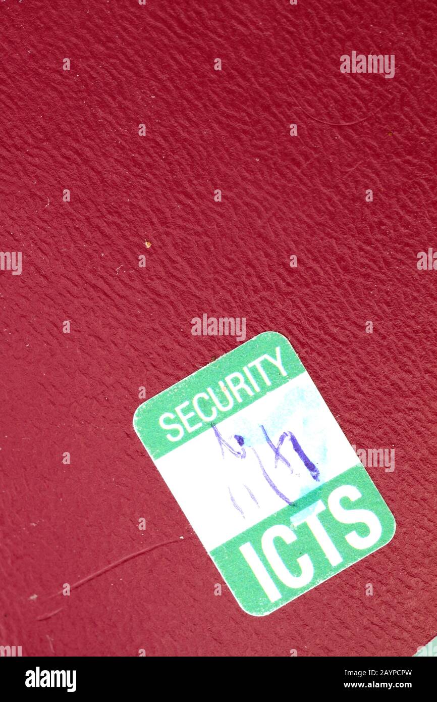 security tags on a passport Stock Photo