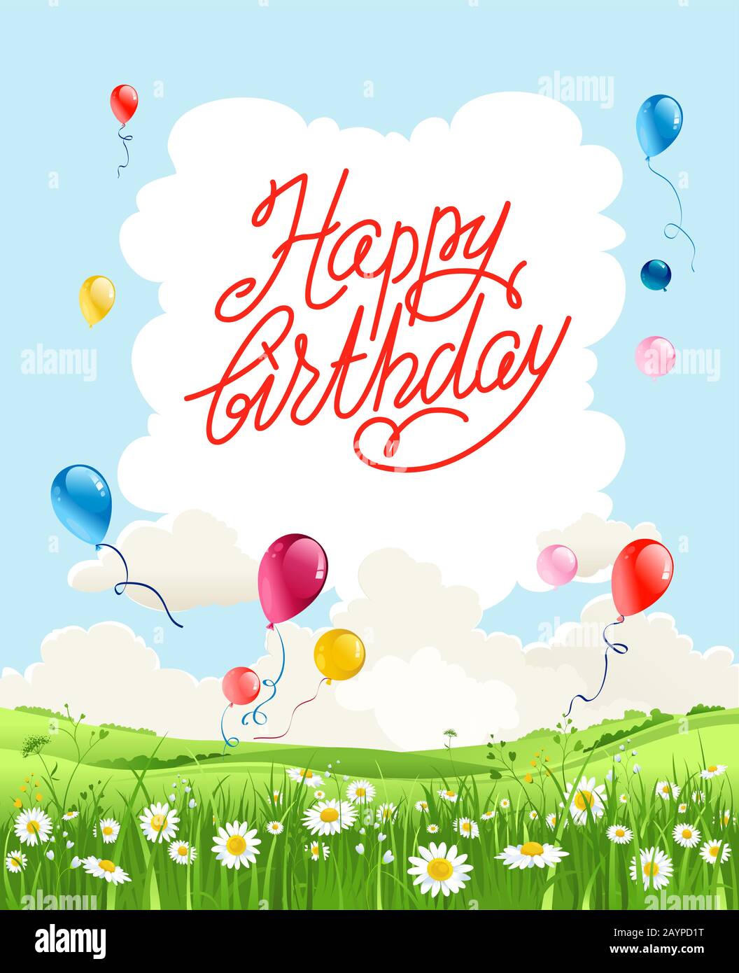 Happy birthday holiday summer card Stock Vector Image & Art - Alamy