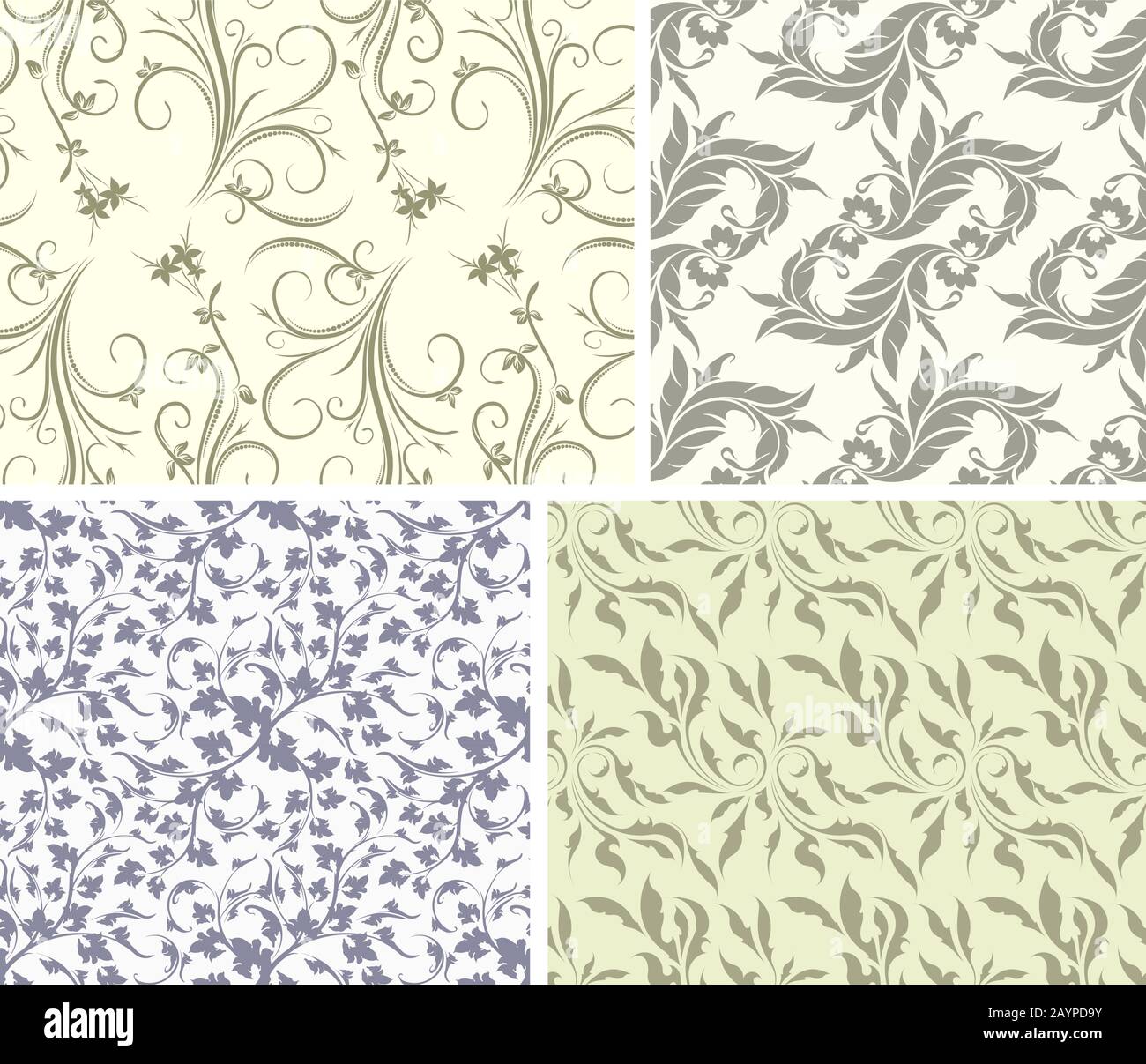 Black wallpaper royal floral patterns hi-res stock photography and ...