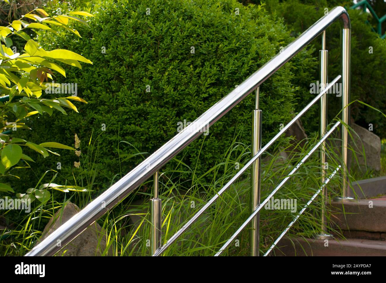 railing and pavement in recreation areas and near architectural ...