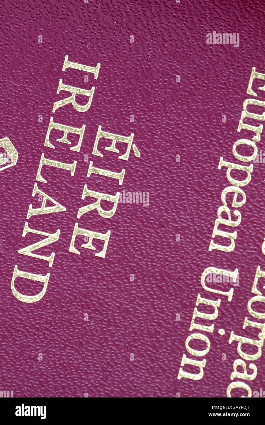 Irish Passport Stock Photo