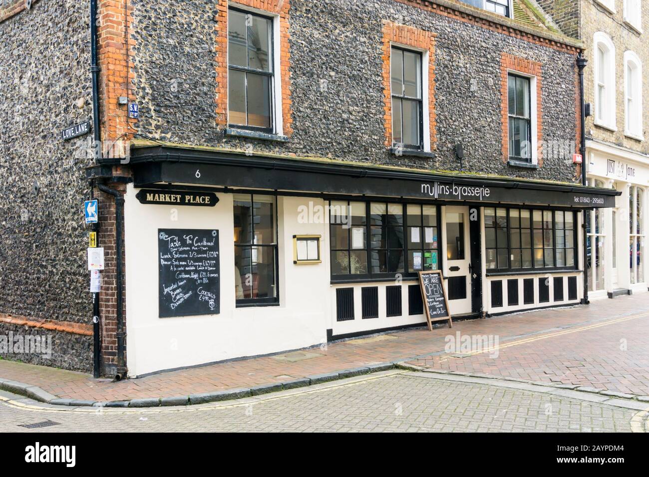 Mullins Brasserie in Margate old town. Stock Photo