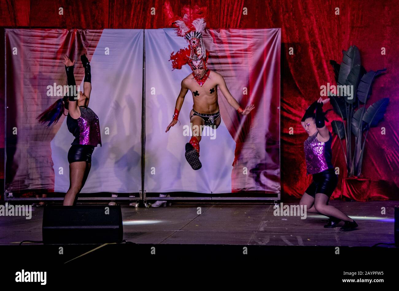 Sitges Barcelona España sitges celebro la primera gala de drag queen 2020 Stock Photo