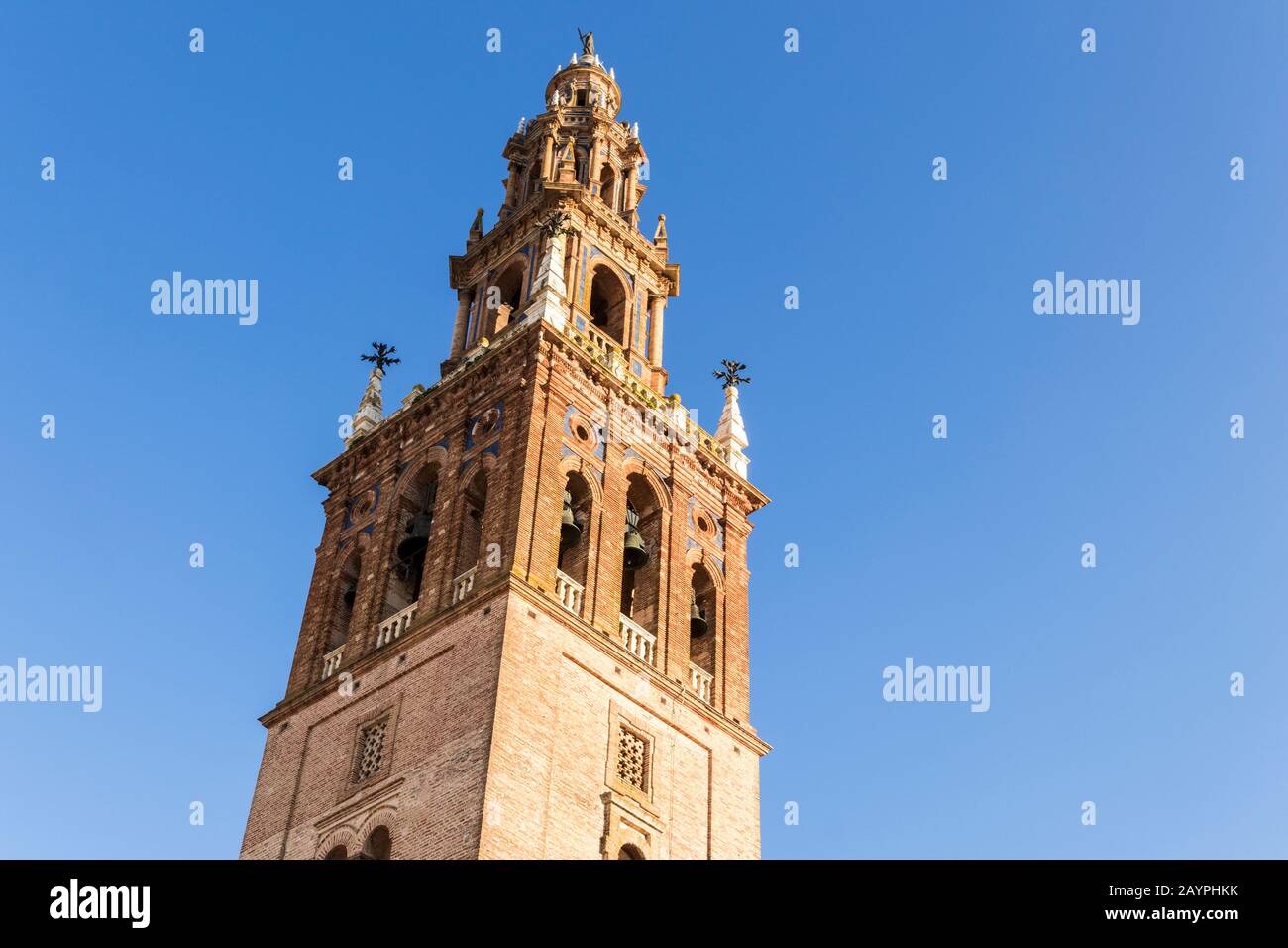 Carmona, Spain. The tower of the Iglesia de San Pedro (St Peter's Church) Stock Photo