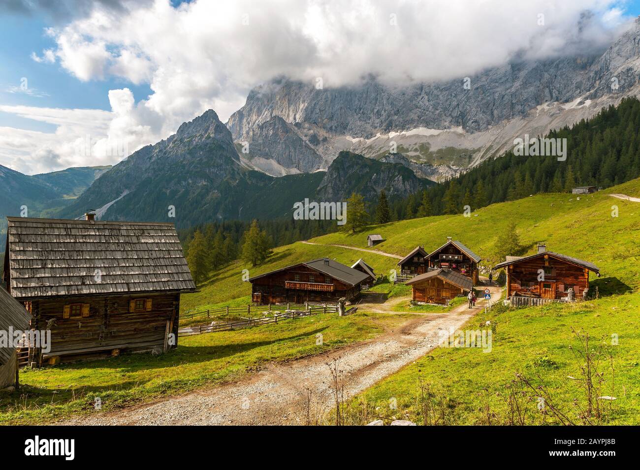 Scenic view in Austrian alps Stock Photo