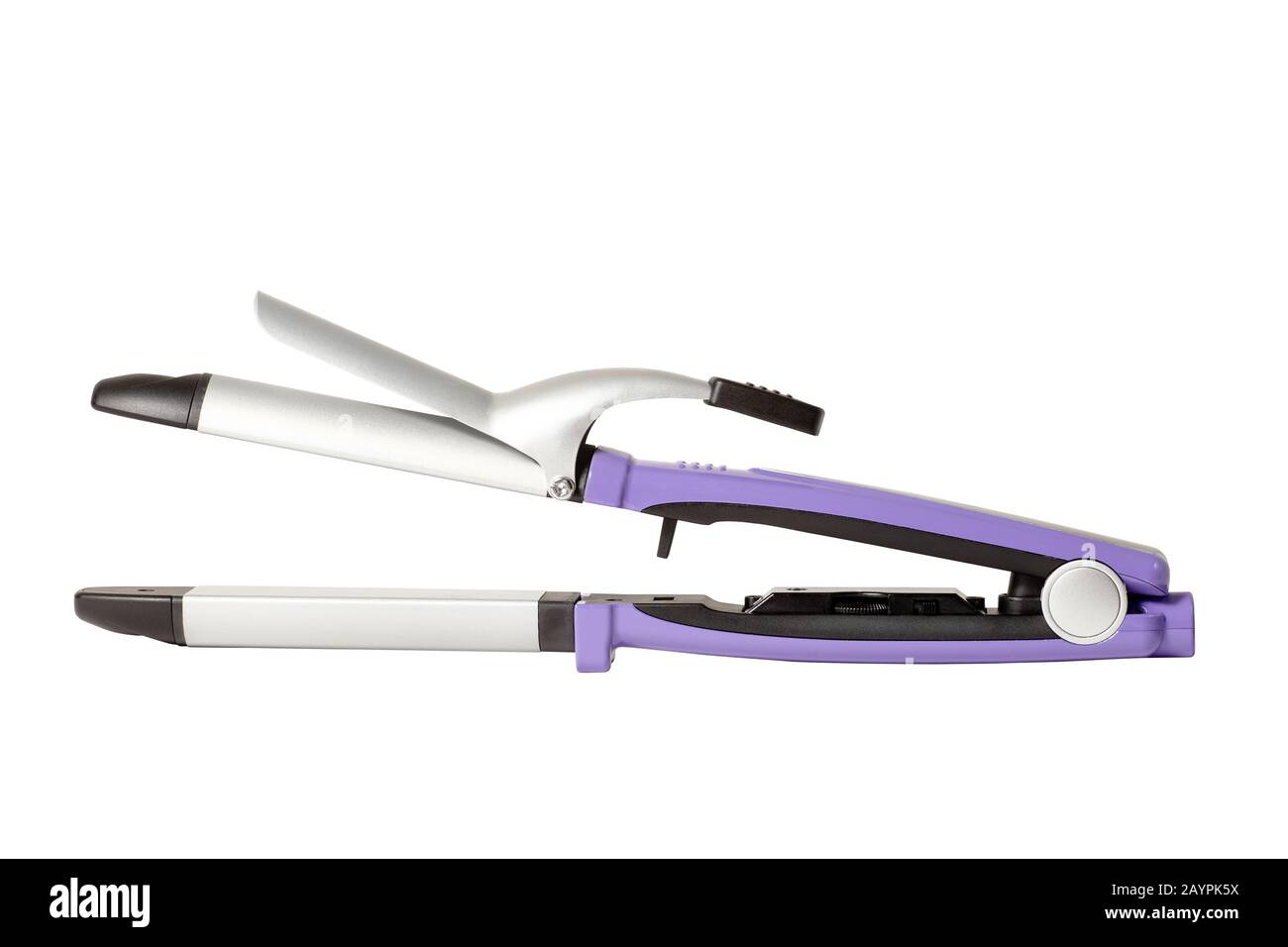 Coiffure curling iron device isolated on white background. Hairstyle