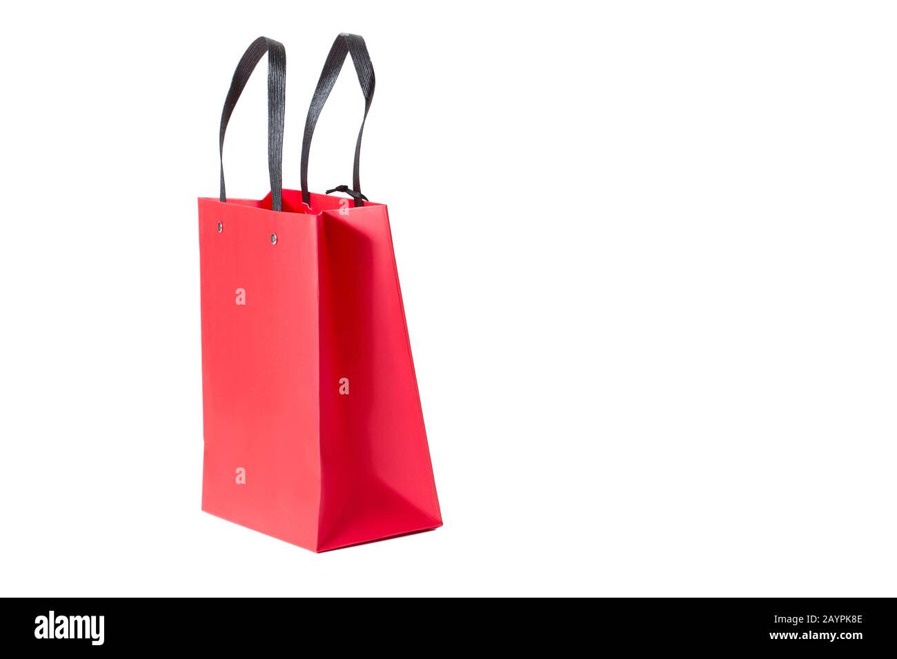 Red package isolated on white. Shopping and present concept Stock Photo