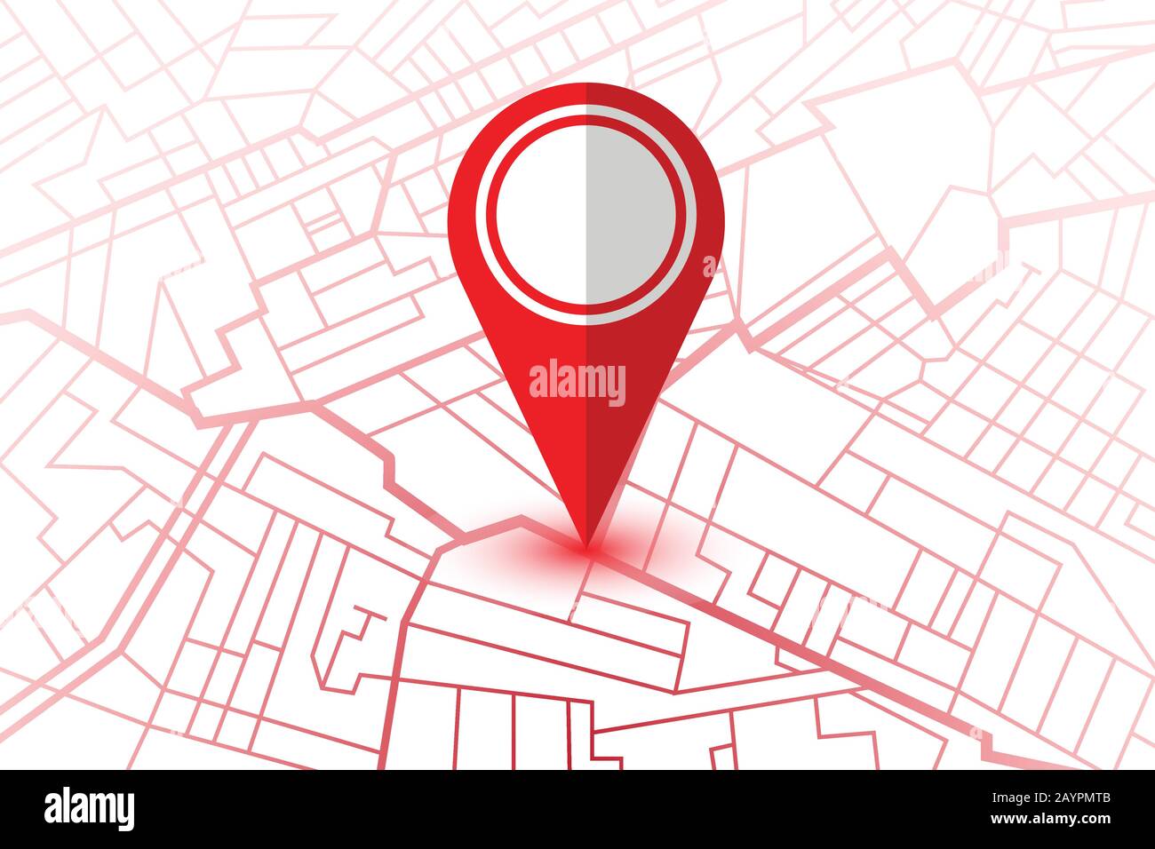 Pin showing location on gps navigator map. Vector illustration Stock ...