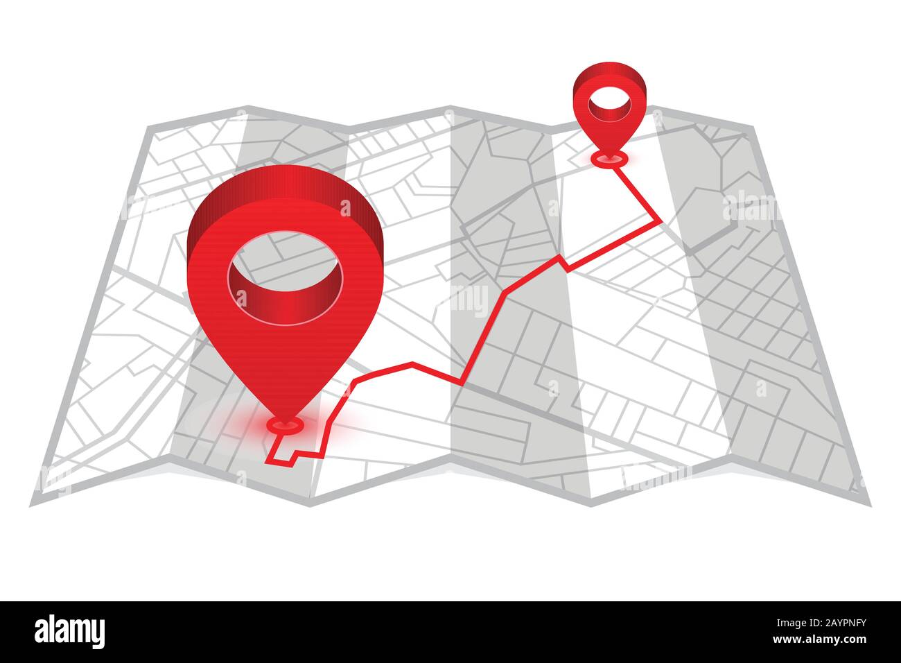 Pin showing location on gps navigator map. Vector illustration Stock ...