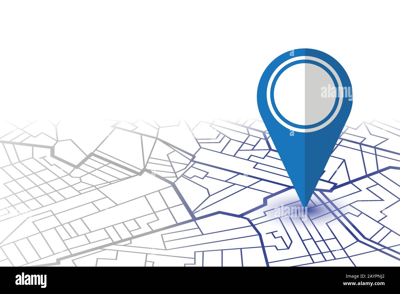 Pin showing location on gps navigator map. Vector illustration Stock ...