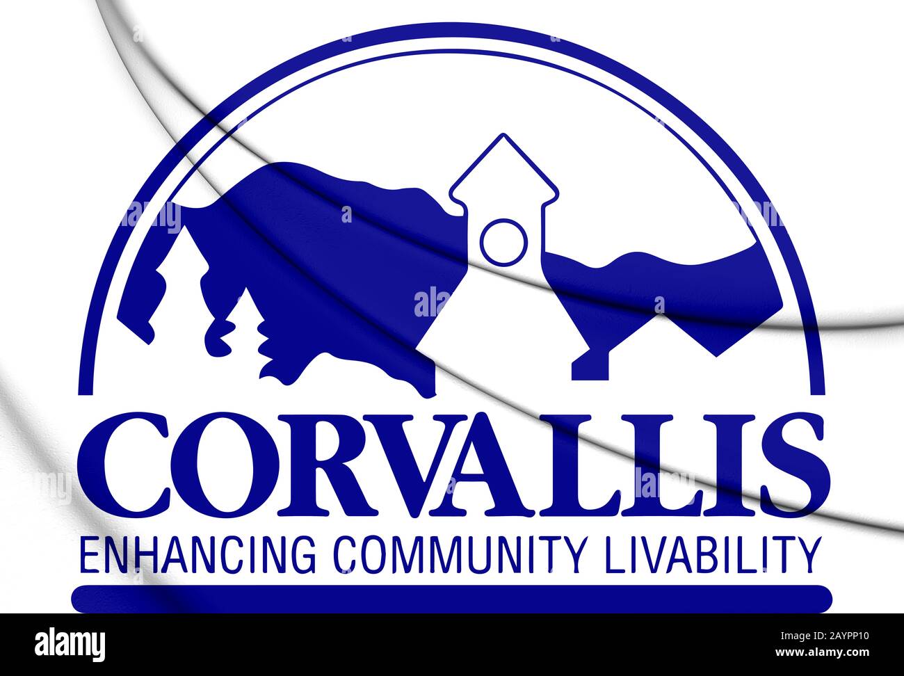 3D Seal of Corvallis (Oregon), USA. 3D Illustration. Stock Photo