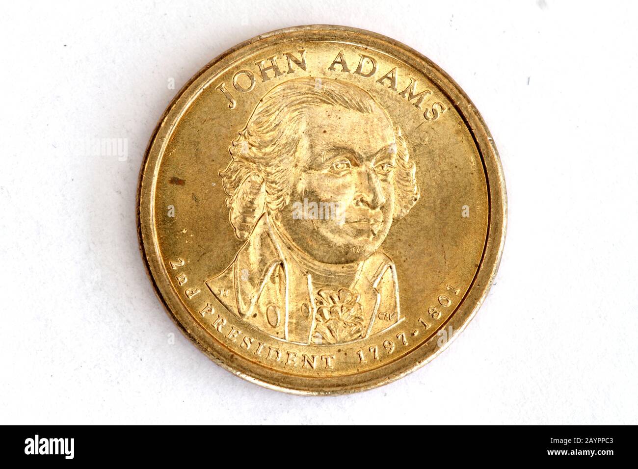 John Adams Presidential Dollar Stock Photo