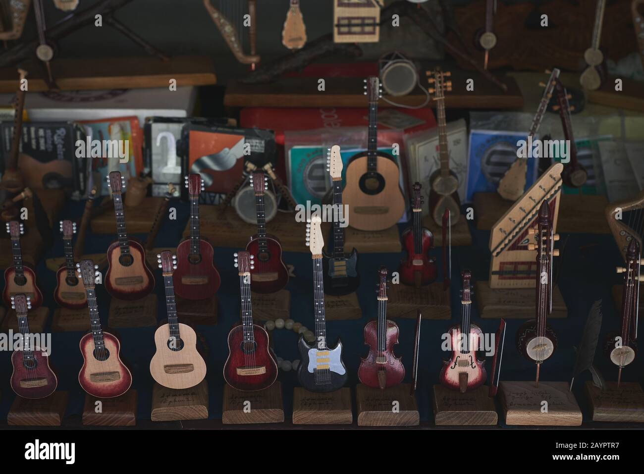 Yerevan, Armenia October 13, 2019 A collection of miniature Armenian