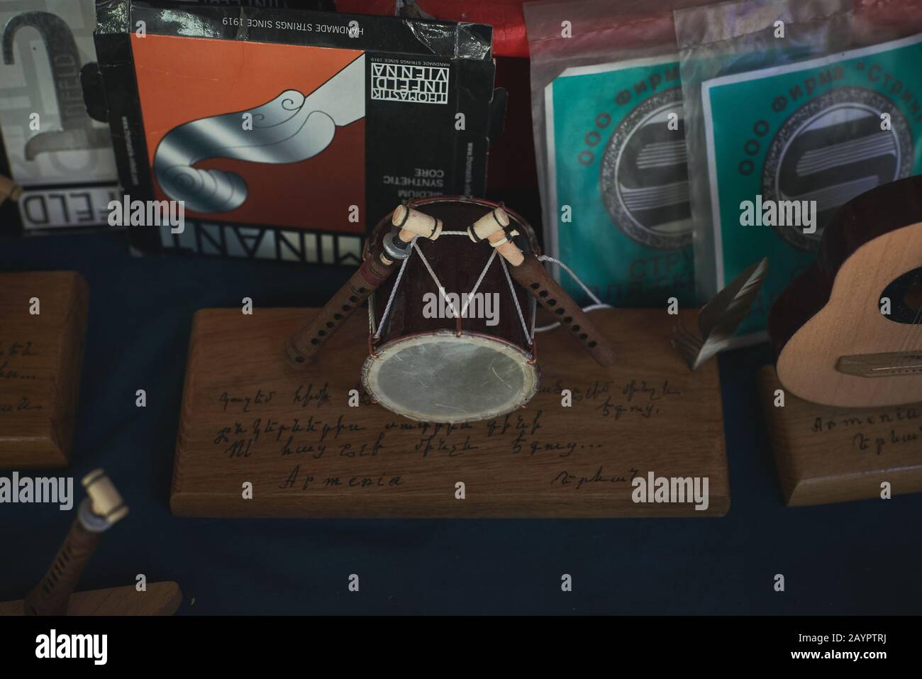 Yerevan, Armenia October 13, 2019 A collection of miniature Armenian