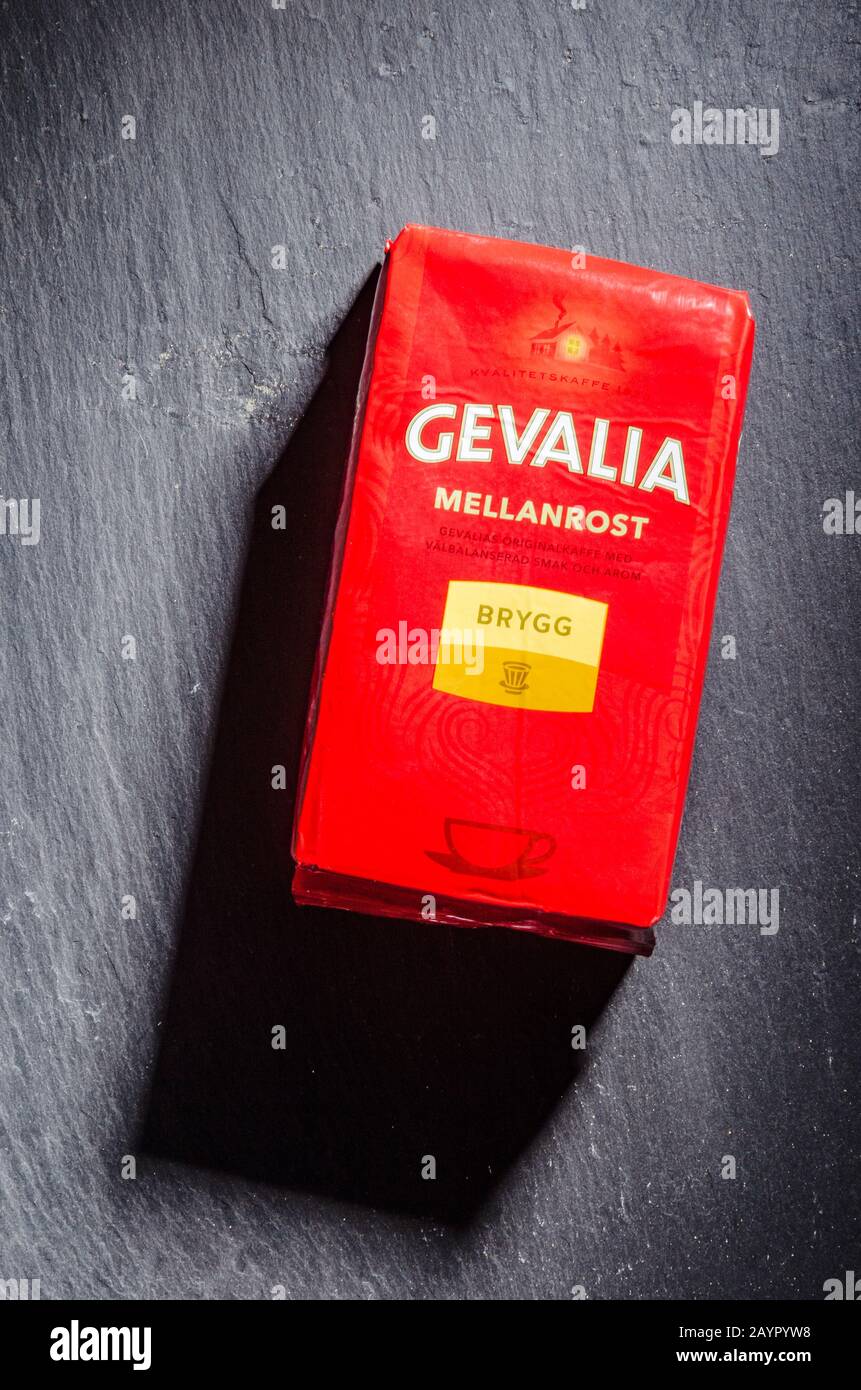 Gevalia Original coffee isolated on white background. Gevalia was ...