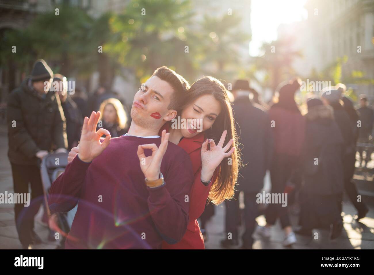 Lipstick kiss on the cheek hi-res stock photography and images - Alamy