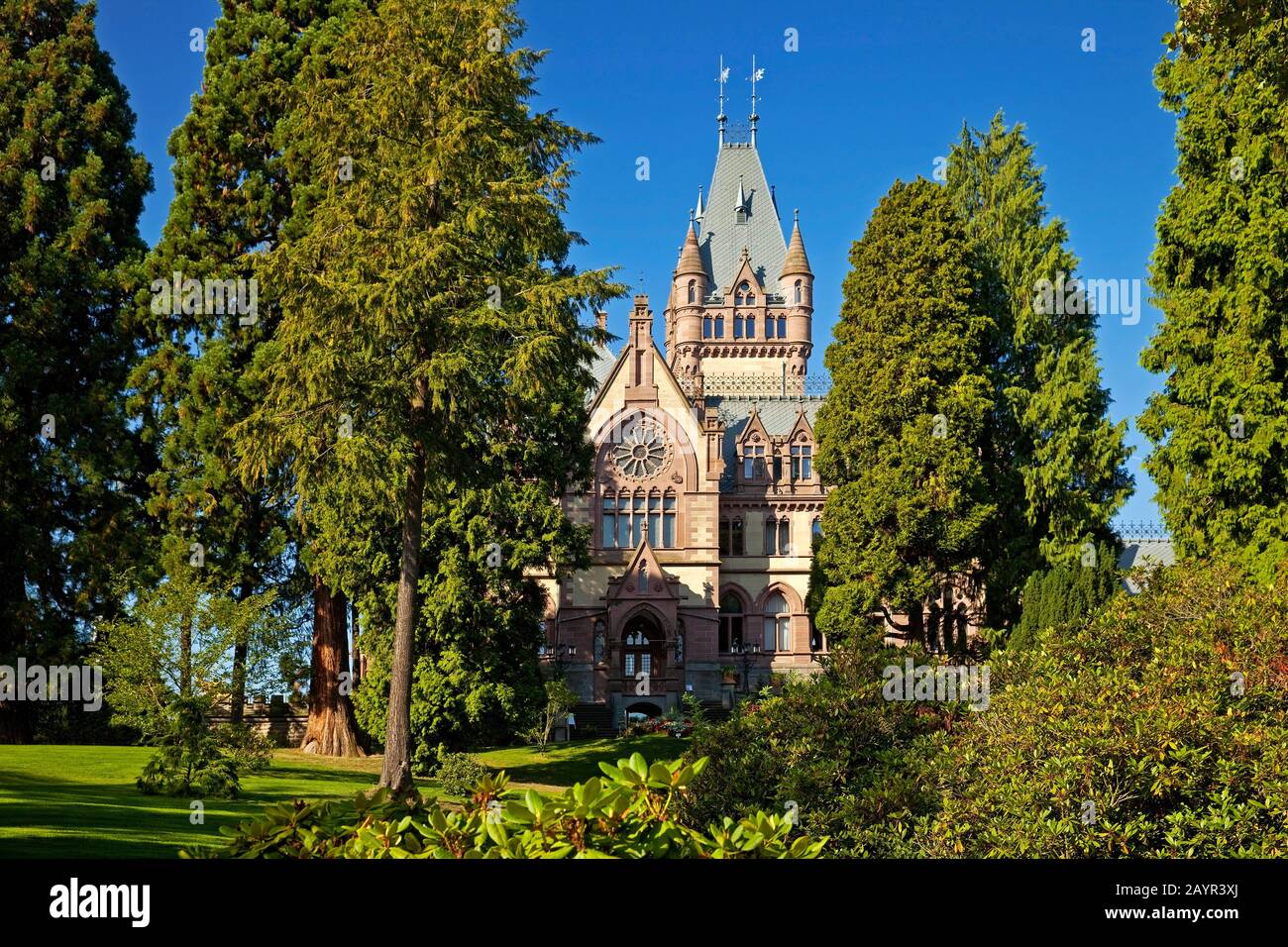 Schloss Drachenburg, Germany, North Rhine-Westphalia, Siebengebirge, Koenigswinter Stock Photo