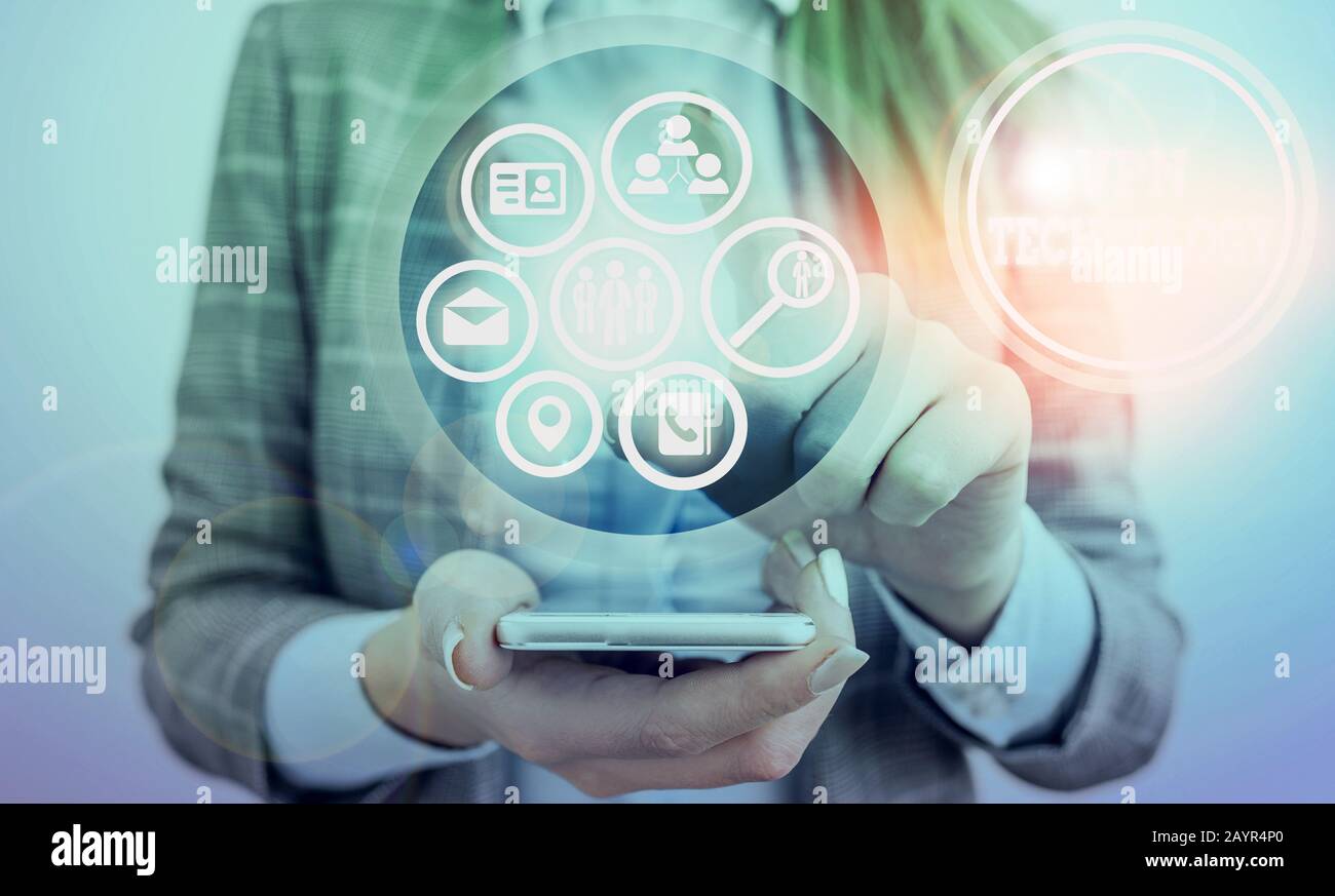 Handwriting text writing Vpn Technology. Conceptual photo programming that creates a safe and encrypted connection Stock Photo