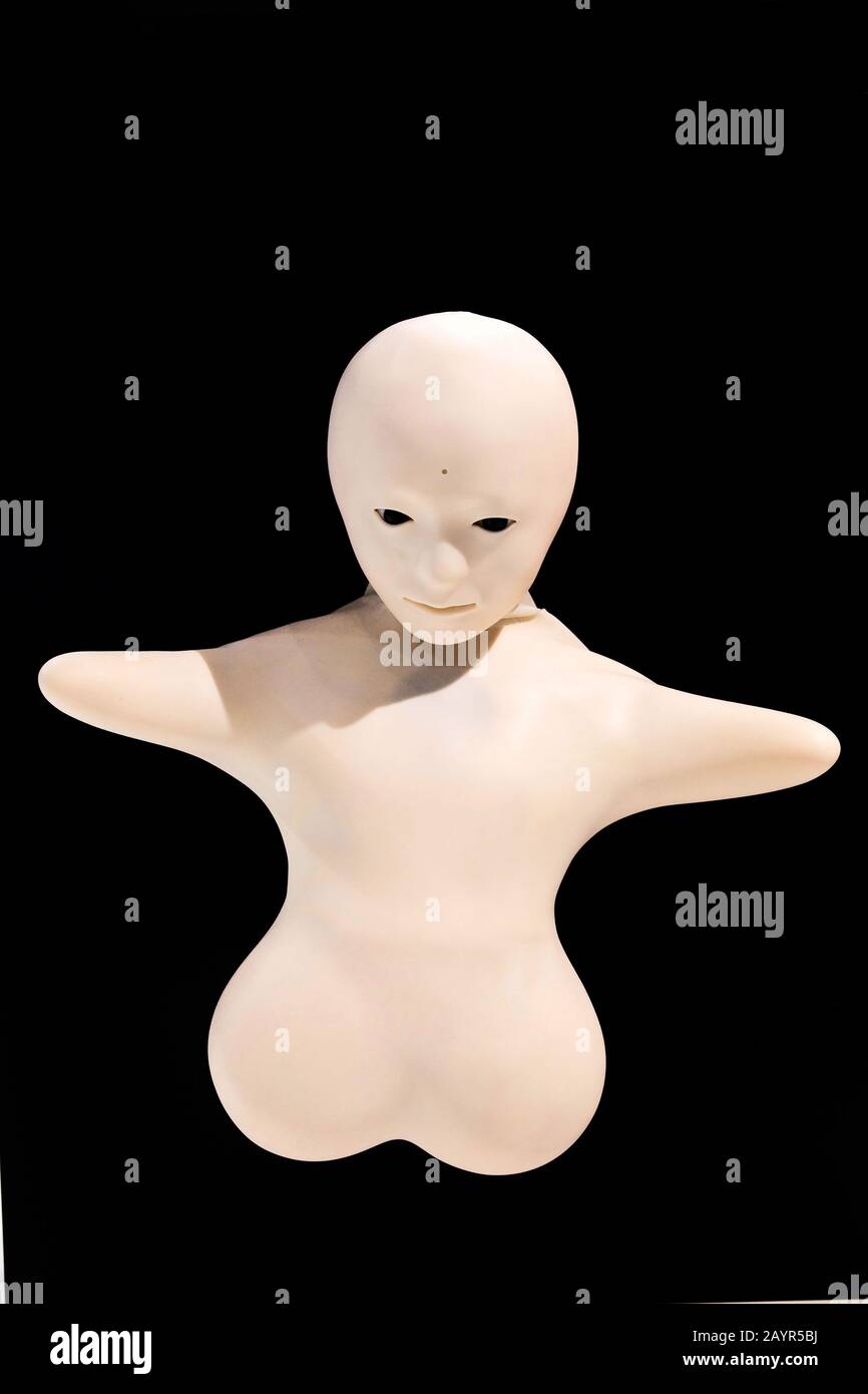 Telenoid R1, human-like remote controlled Android Stock Photo