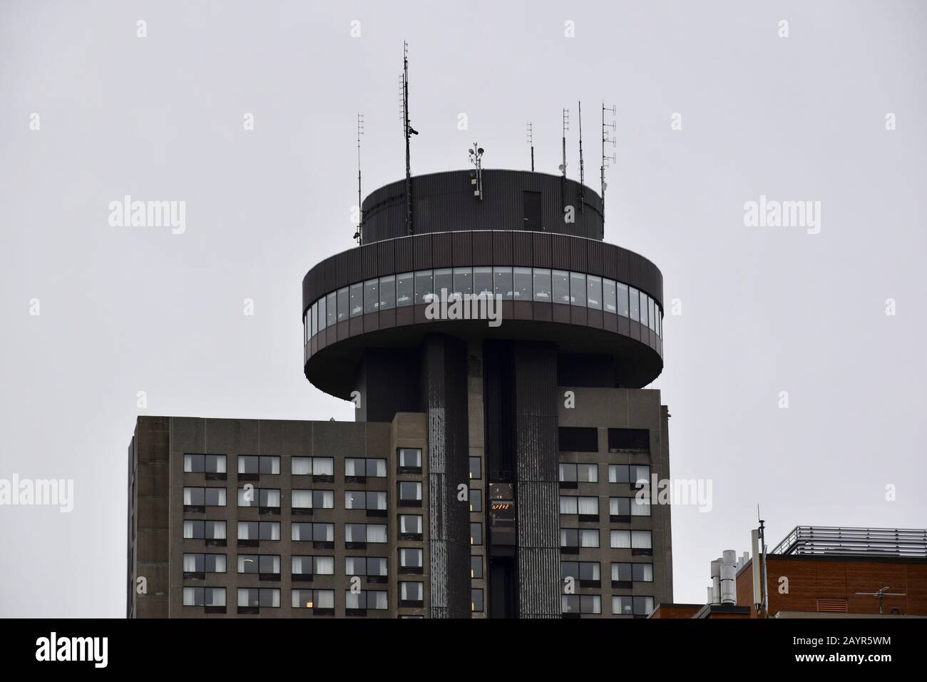 The Hotel Le Concorde and Ciel rotating restaurant, Quebec City, Canada Stock Photo