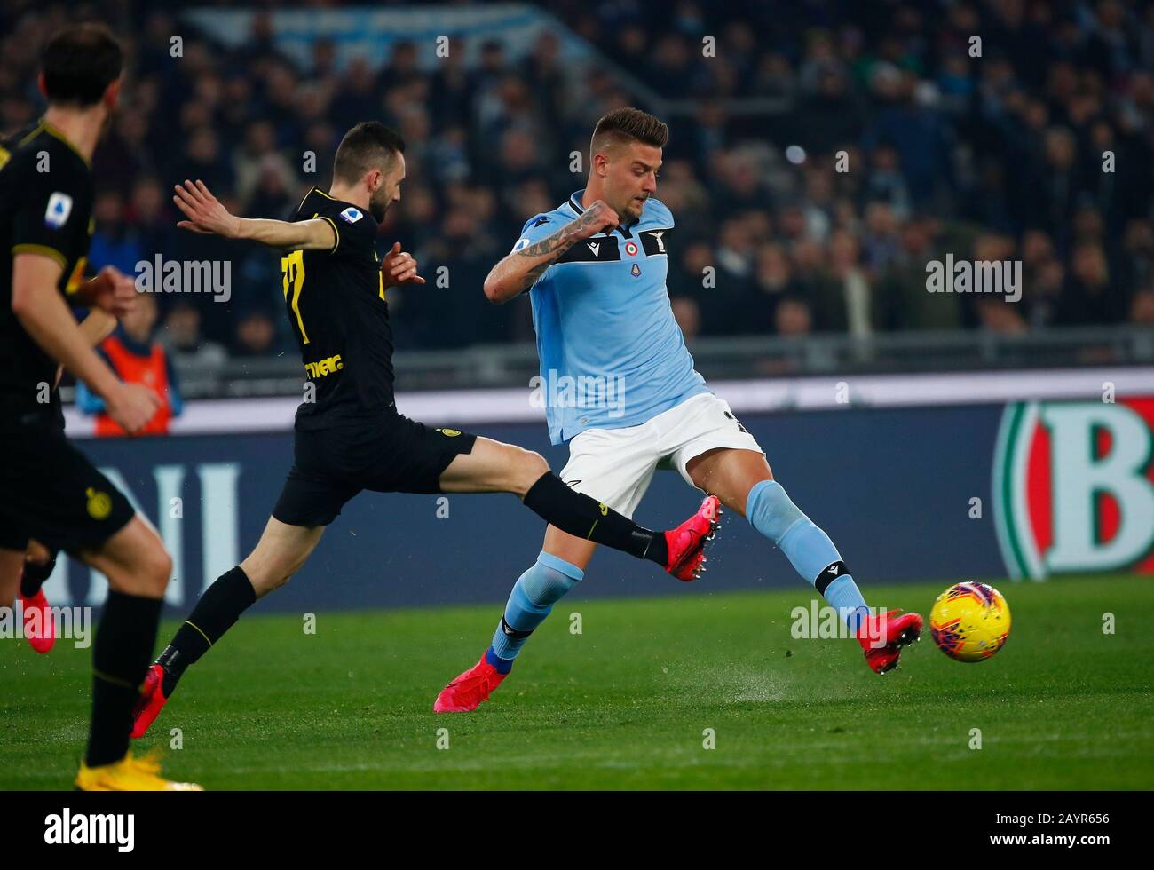 Rome, Italy. 16th Feb, 2020. Sergej Savic of Lazio in action during the ...