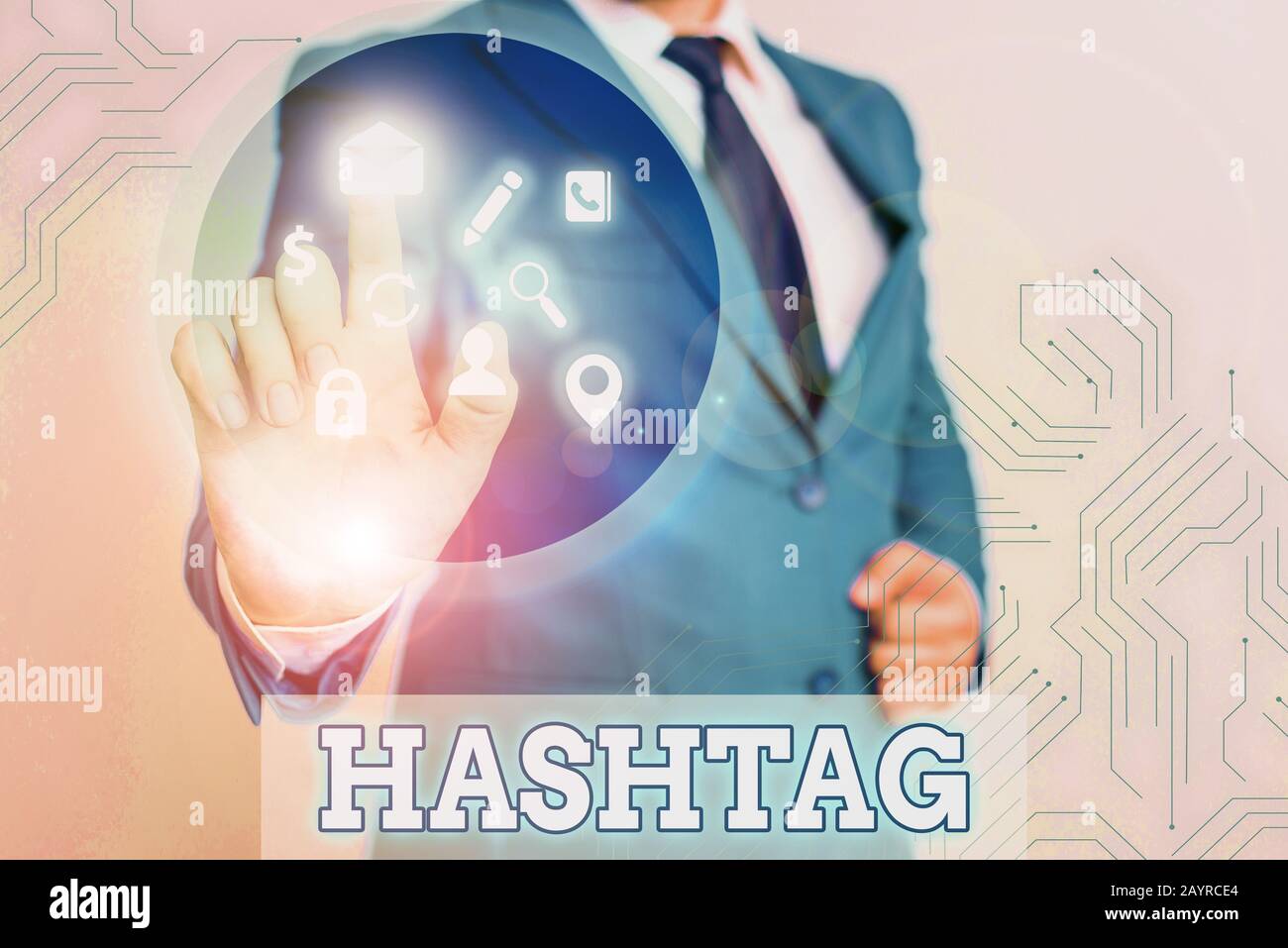 Writing note showing Hashtag. Business concept for a word or phrase ...