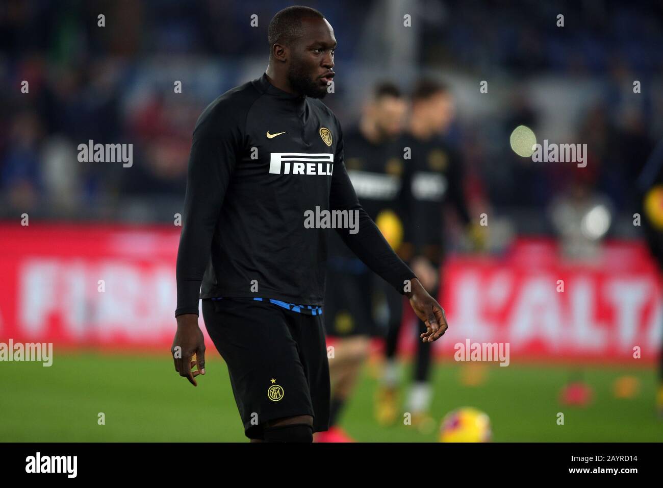 Rome, Italy. 17th Feb, 2020. Rome, Italy - 16.02.2020: R.Lukaku (F.c. Inter) training before the Italian Serie A soccer match 24 between Ss Lazio vs FC Inter Milan, at Olympic Stadium in Rome. Credit: Independent Photo Agency/Alamy Live News Stock Photo