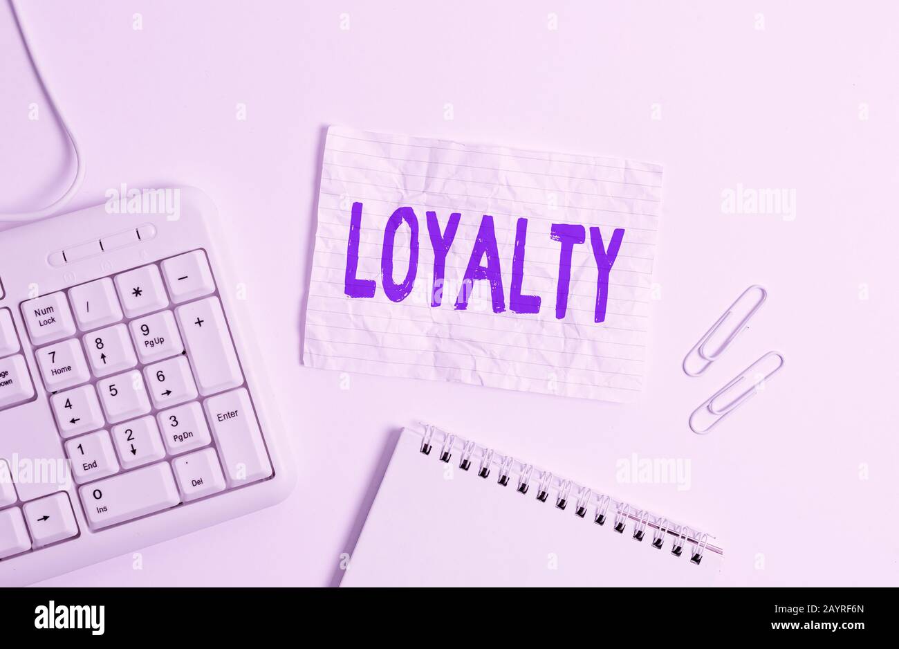 Handwriting text Loyalty. Conceptual photo faithfulness to commitments ...