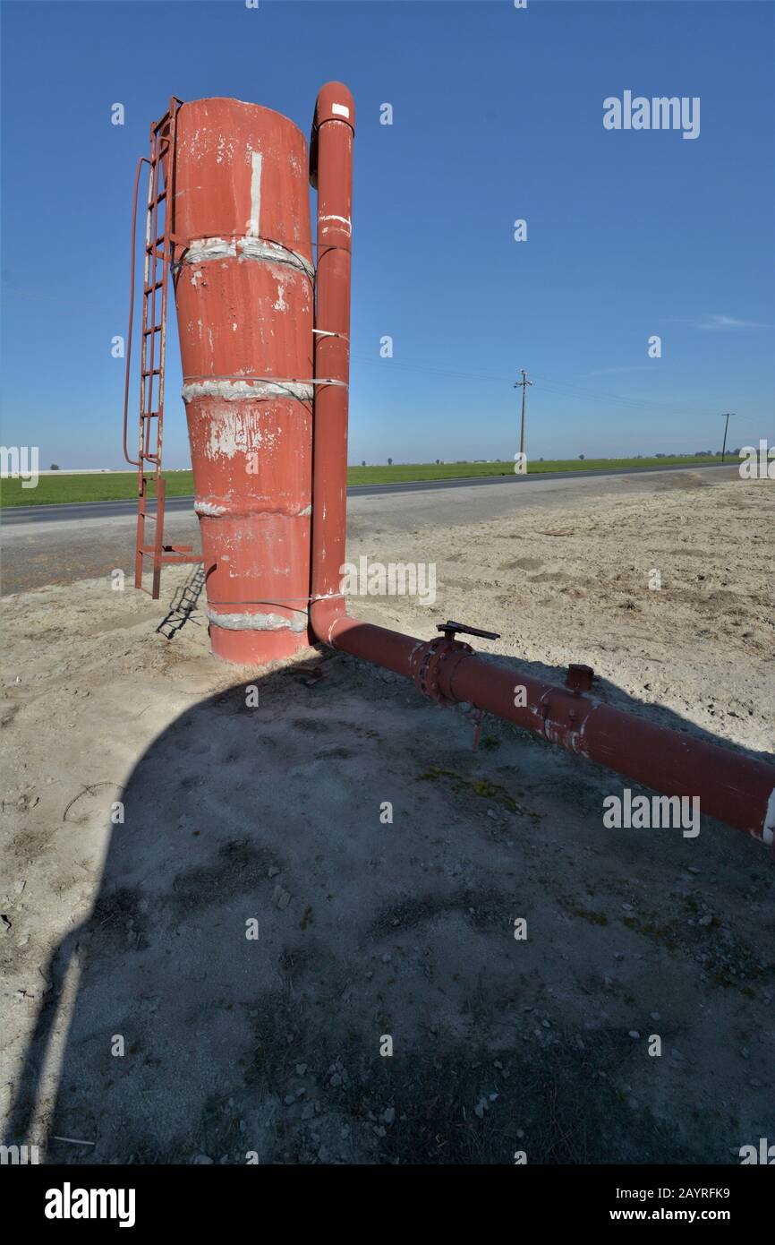 Farm standpipe for irrigating water food production in central San