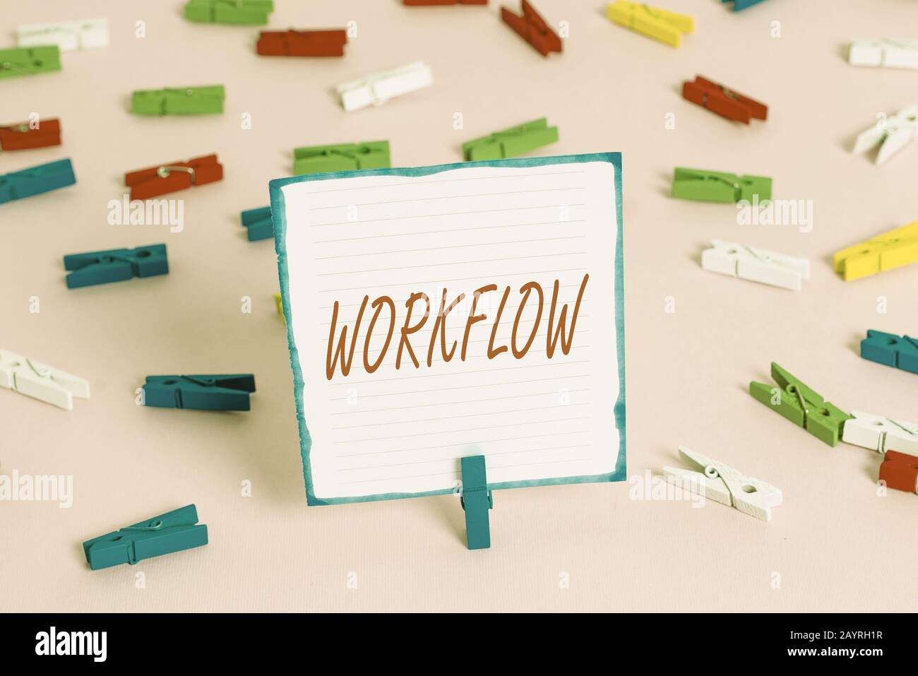 Conceptual hand writing showing Workflow. Concept meaning Series of ...
