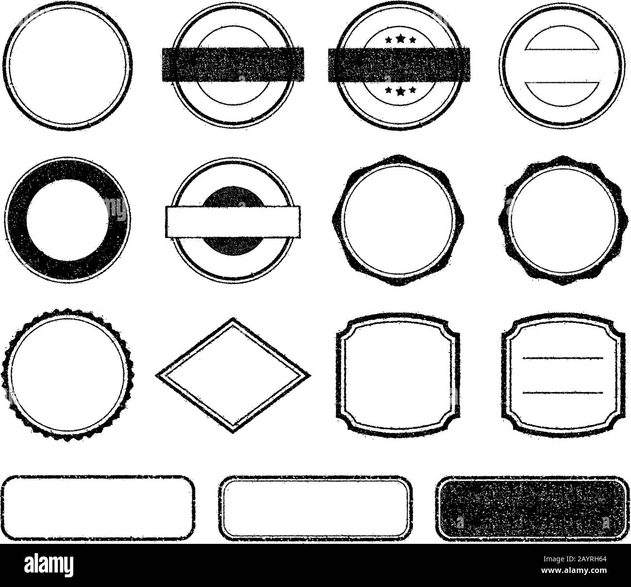 Vector rubber stamp template illustration (no text/ text space Stock ...