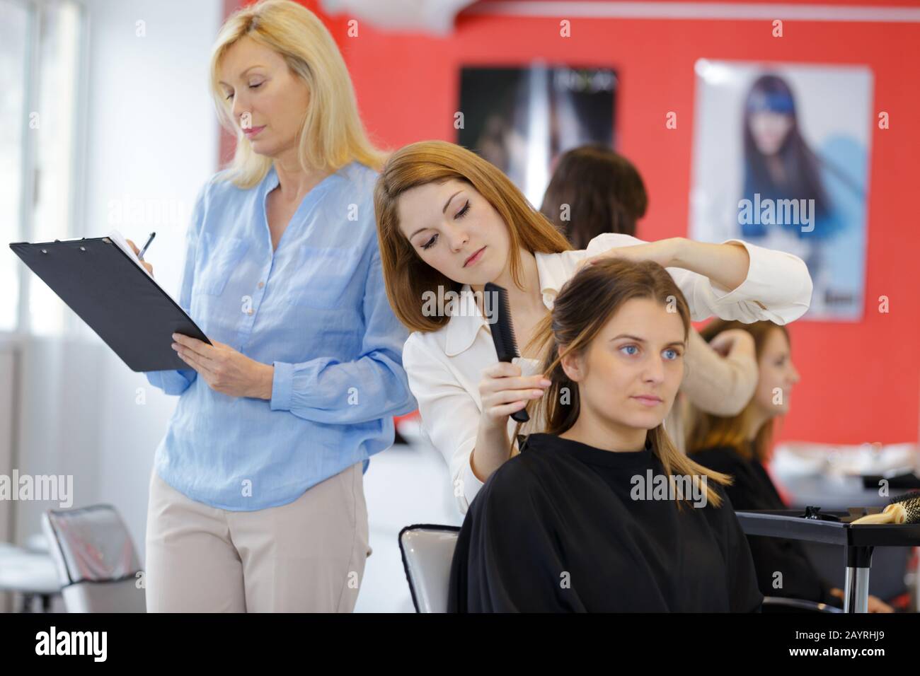 Training As Hairdresser Stock Photo 344111441 Alamy