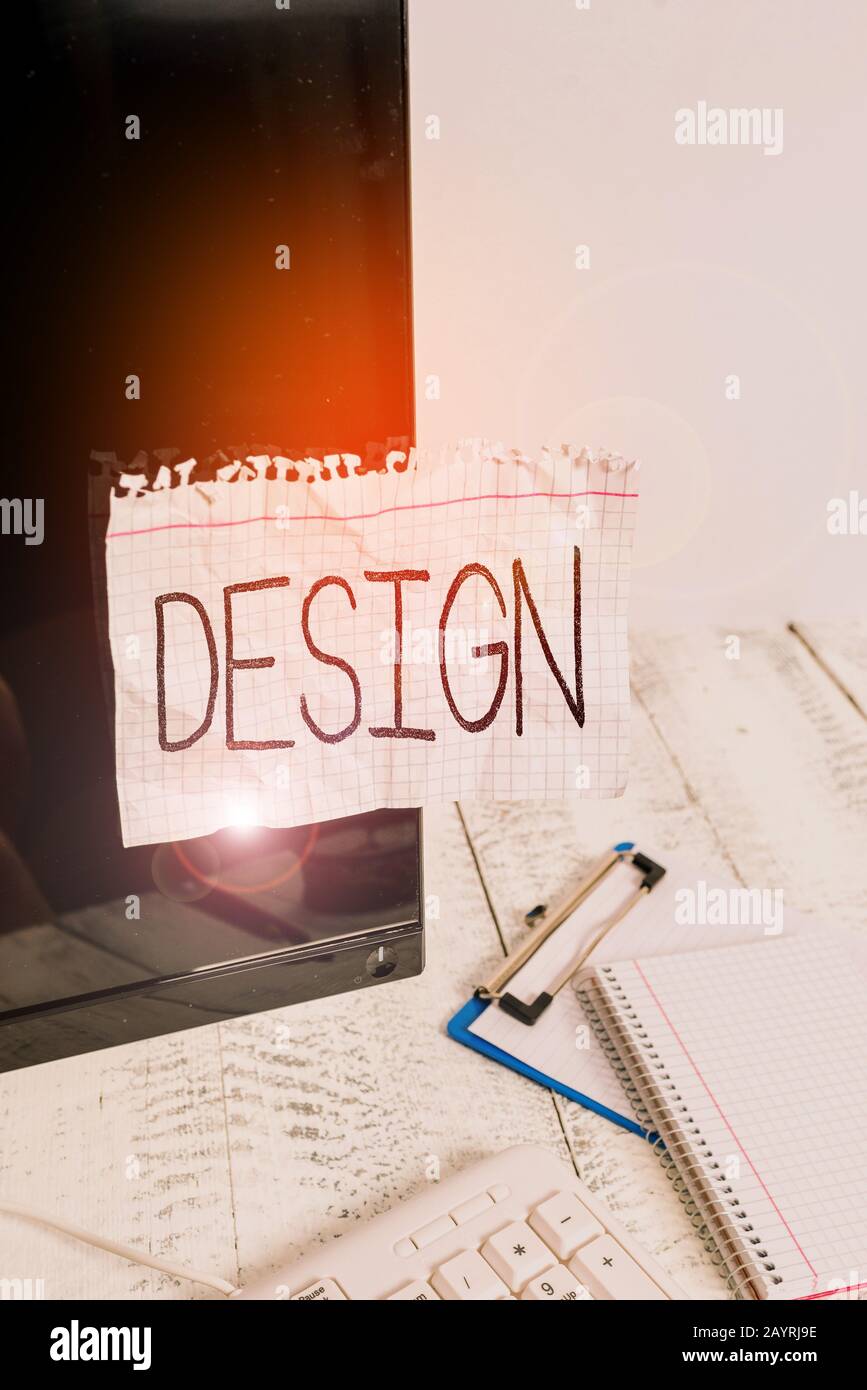 Handwriting text Design. Conceptual photo plan drawing produced to show ...
