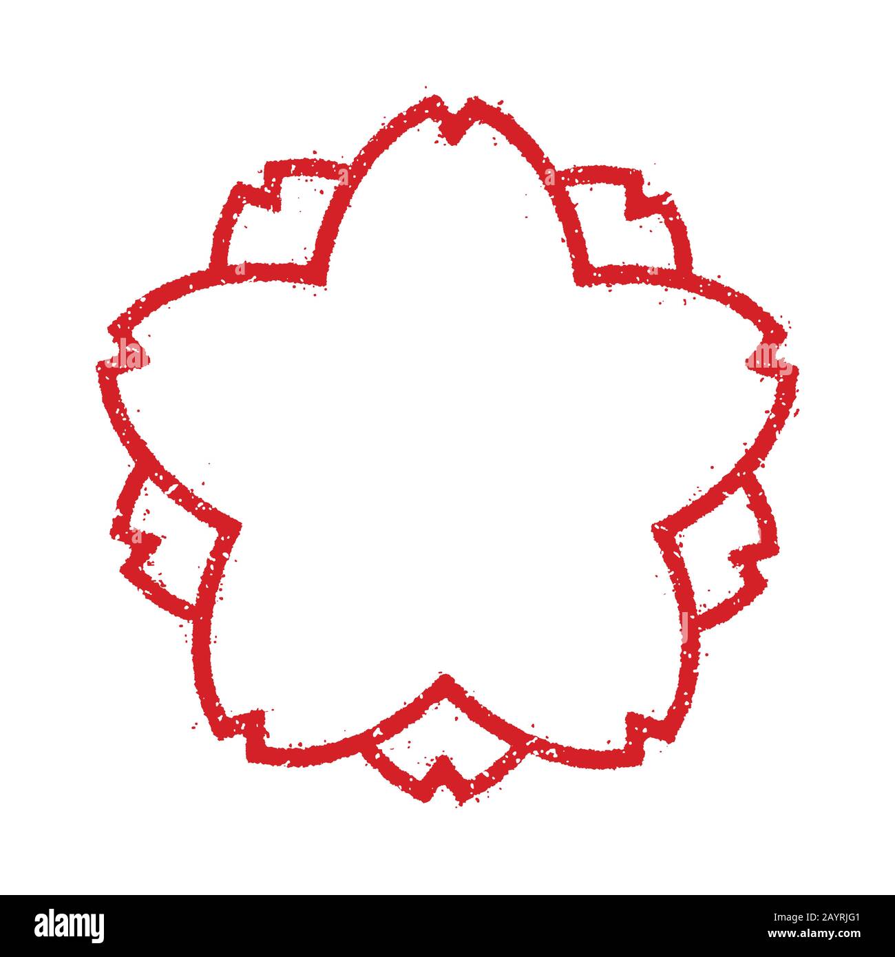 Cherry blossom stamp illustration Stock Vector Image & Art - Alamy