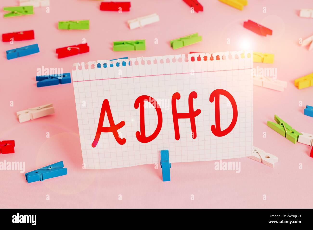 Handwriting text Adhd. Conceptual photo Mental health disorder of ...