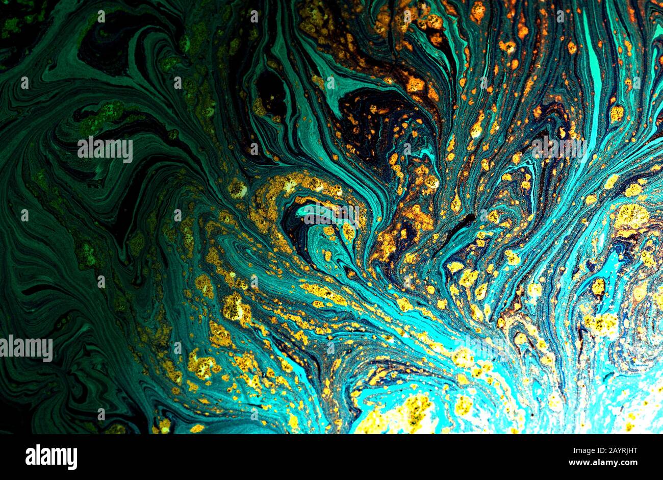 Marbled blue abstract background. Liquid marble pattern. Stock Photo