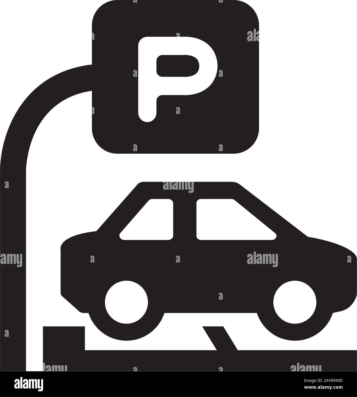 paid parking icon Stock Vector