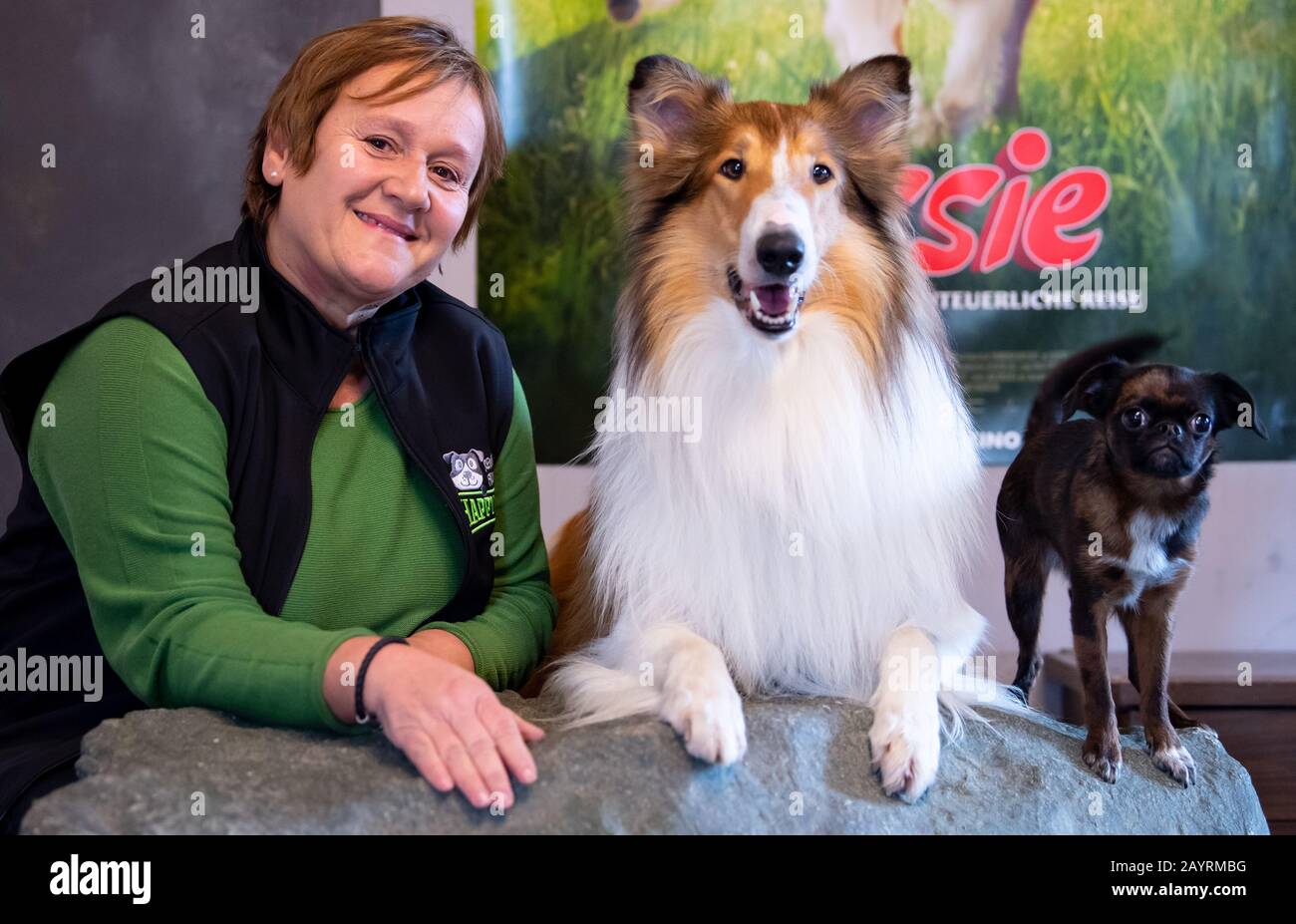 Wang Germany 29th Jan 2020 Renate Hiltl Film Animal Trainer And The Film Dogs Bandit M And Mokka Taken At The Film Animal Ranch Bandit Plays In The Movie Lassie An