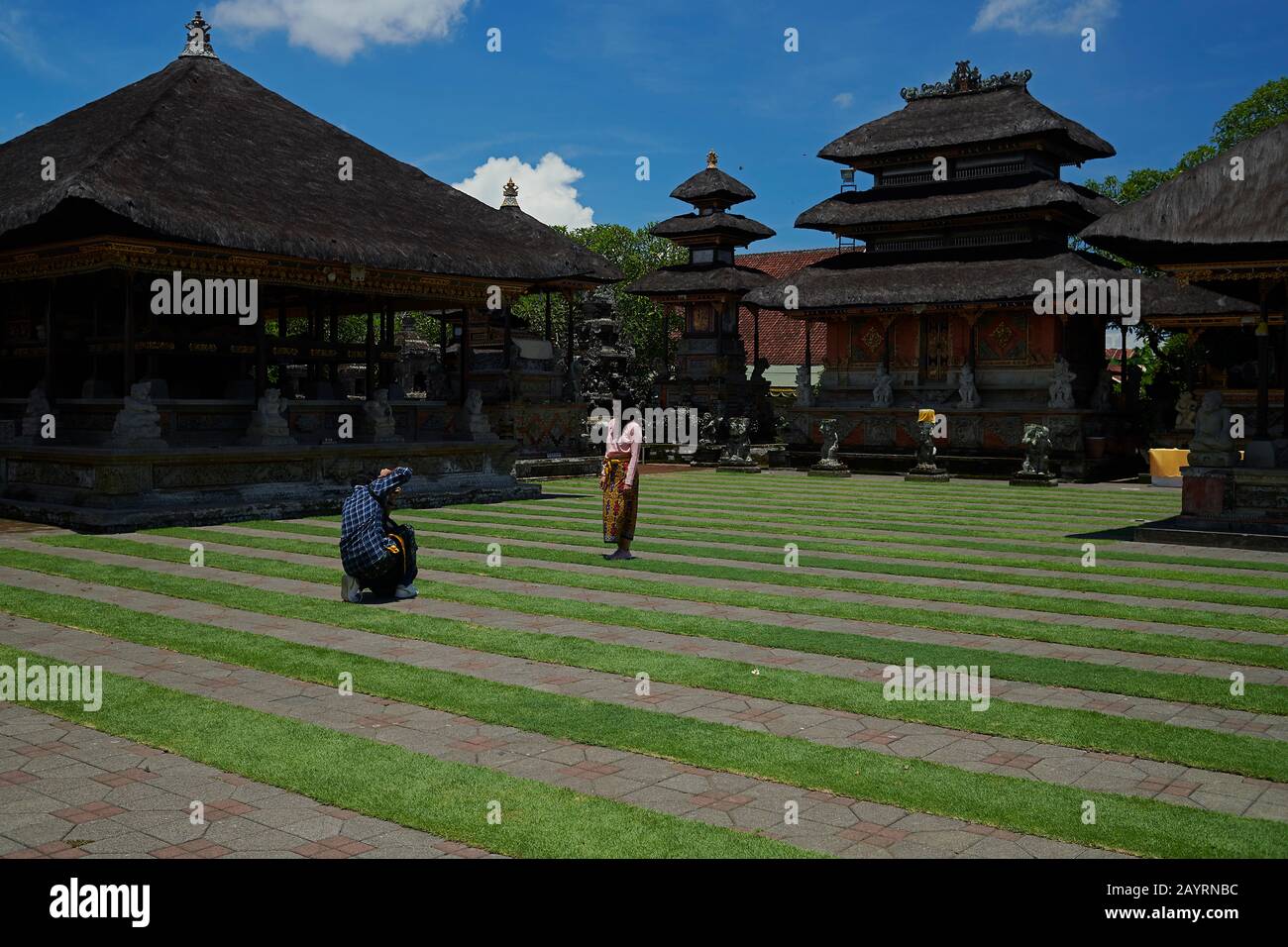 Pagoda at the Hindu temple of Batuan on the island of Bali in Indonesia Stock Photo