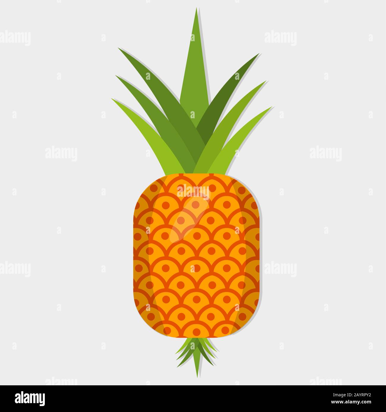 pineapple isolated vector illustration icon Stock Vector