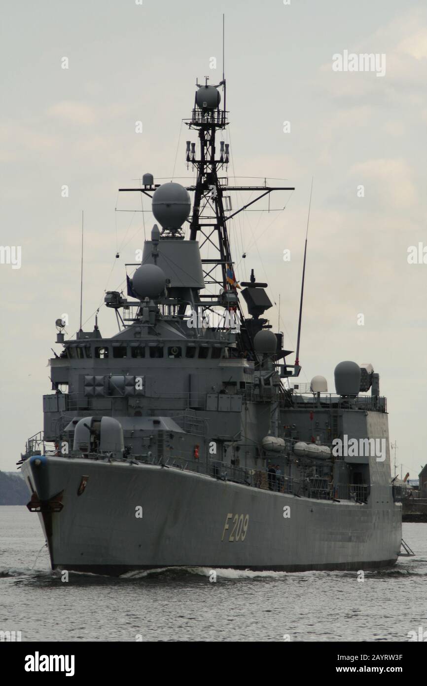 FGS Rheinland-Pfalz (F209), a Bremen-class frigate operated by the ...