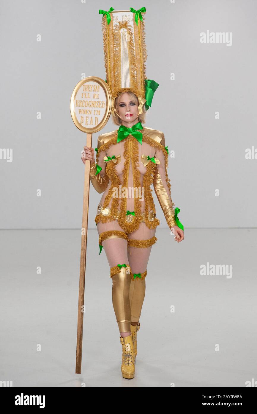 Pam Hogg AW20 Catwalk Show  during London Fashion Week at Fashion Scout, Victoria House, London, UK. Credit: Antony Nettle/Alamy Live News Stock Photo