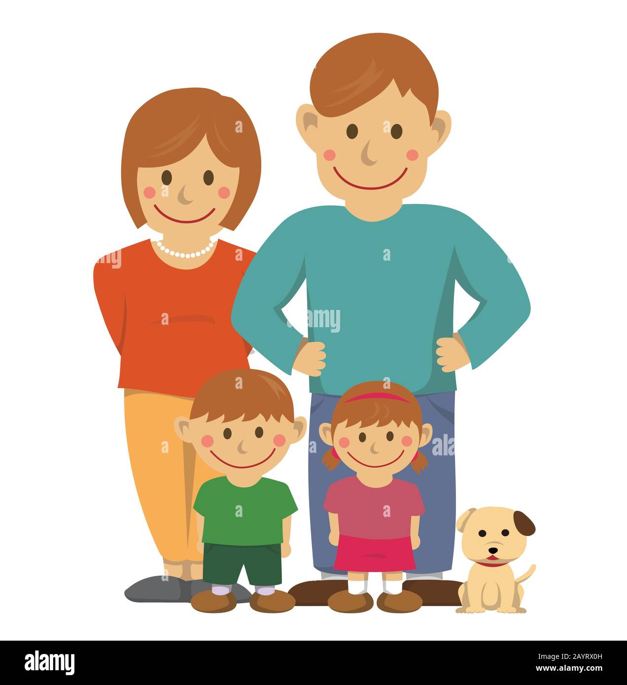 Happy family vector illustration Stock Vector