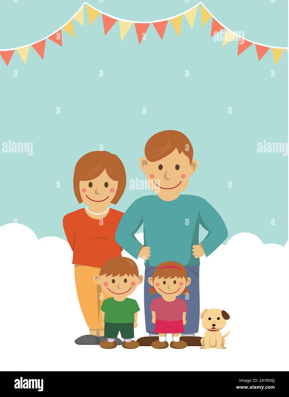Nuclear family cartoon hi-res stock photography and images - Alamy