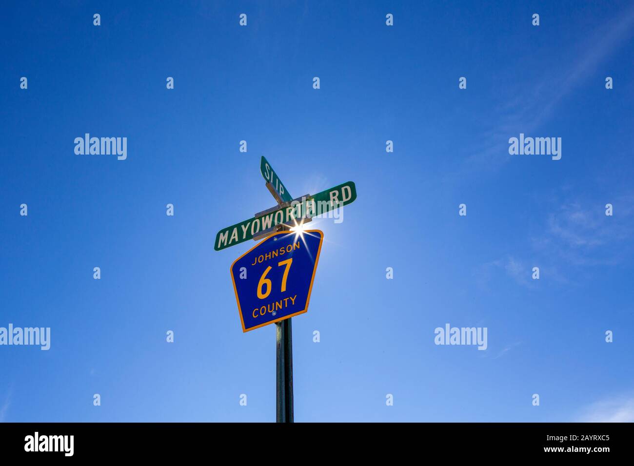 WY02465-00...WYOMING - Johson County 67  Mayoworth Road. Stock Photo