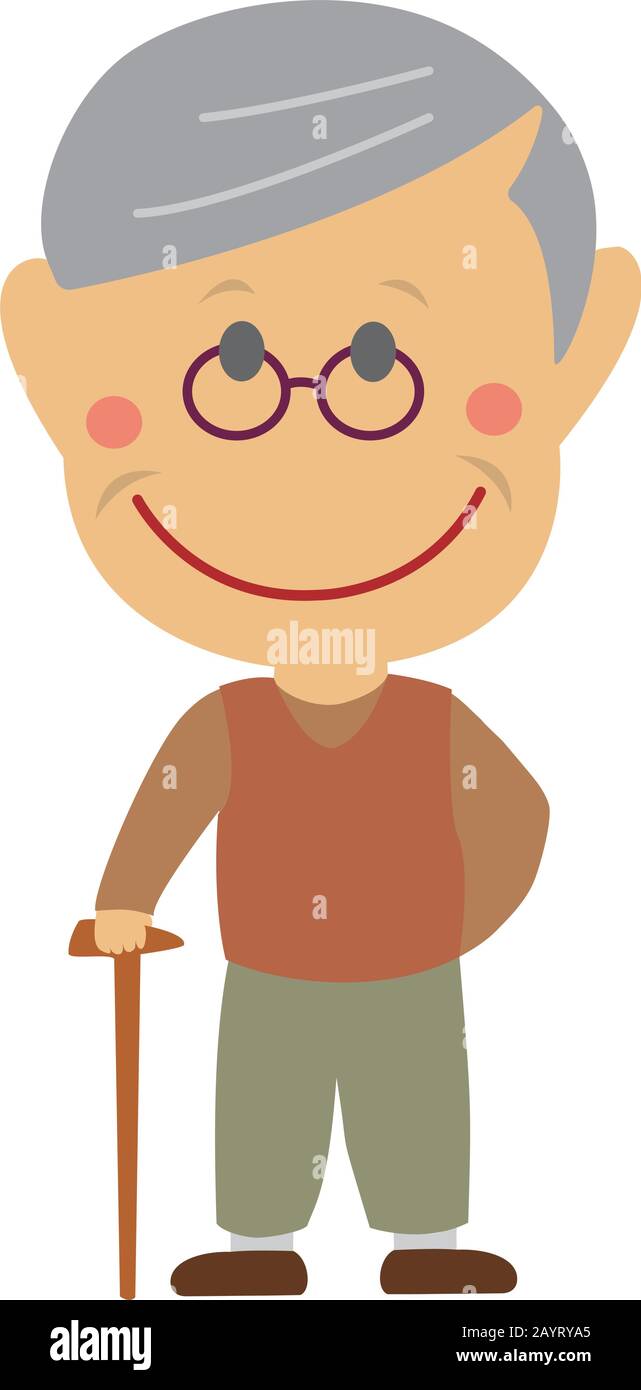 Cartoon deformed senior man vector illustration ( Japanese, Asian,  grandfather,elderly man Stock Vector Image & Art - Alamy