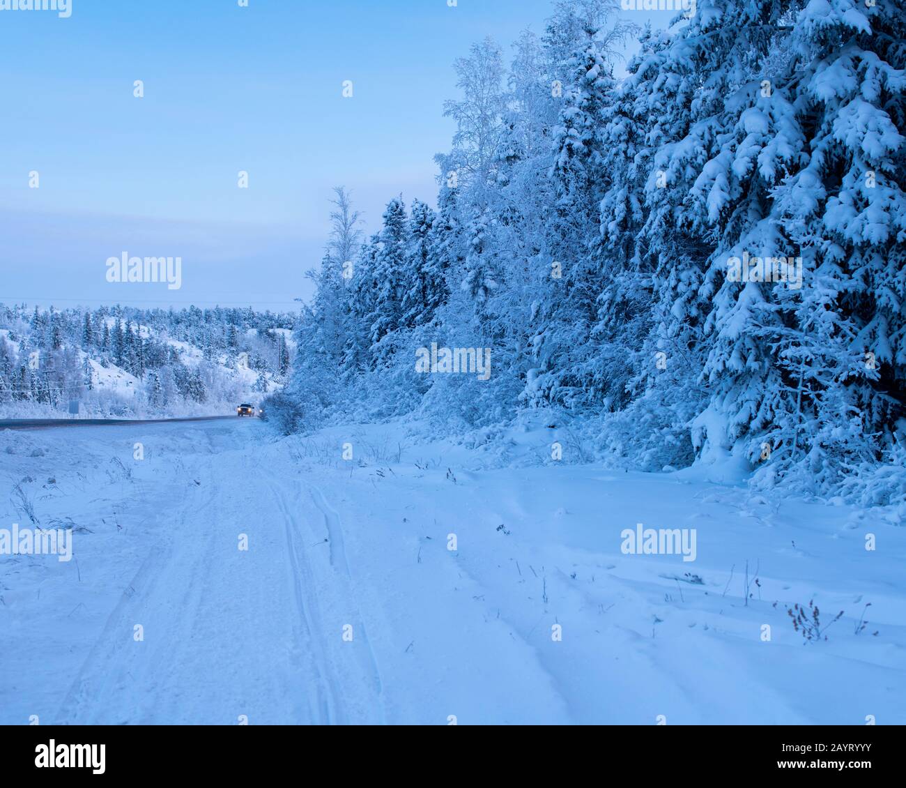 On Old Airport Road, Yellowknife, Northwest Territories, Canada Stock Photo Alamy